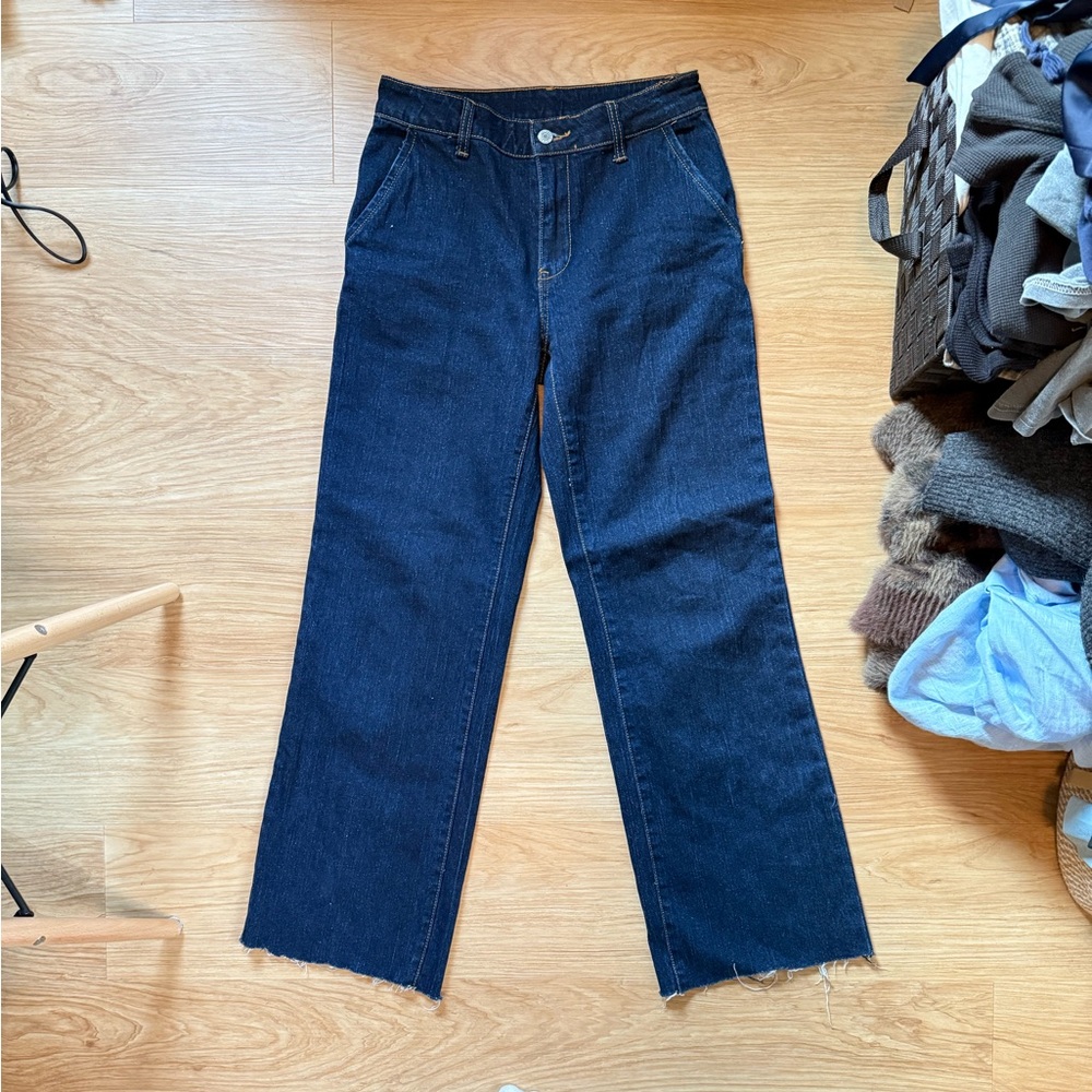 John Galt Dark Blue Denim Bootcut Jeans